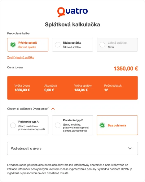 Splátková kalkulačka